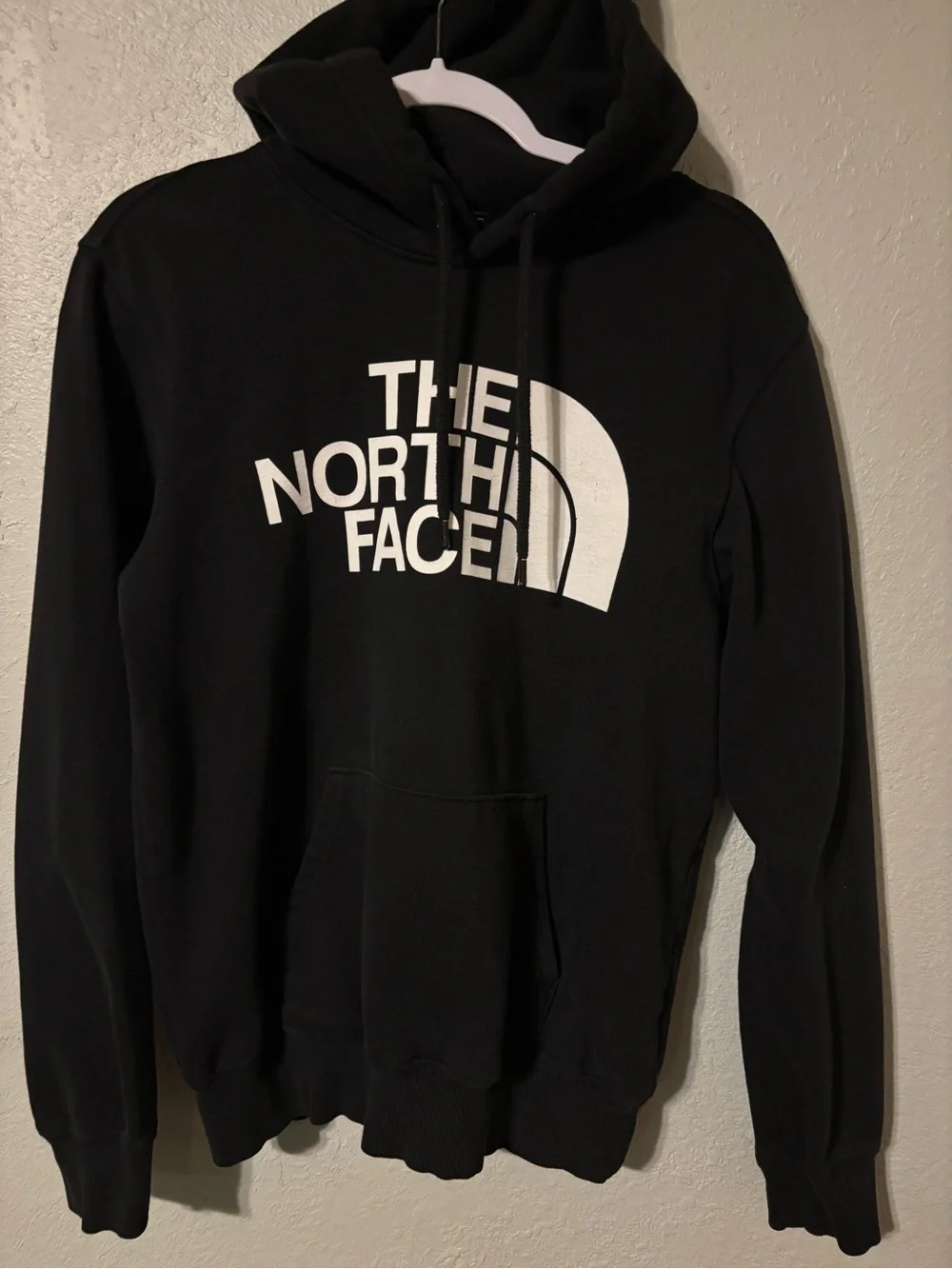 The North Face Black Hoodie with White Logo